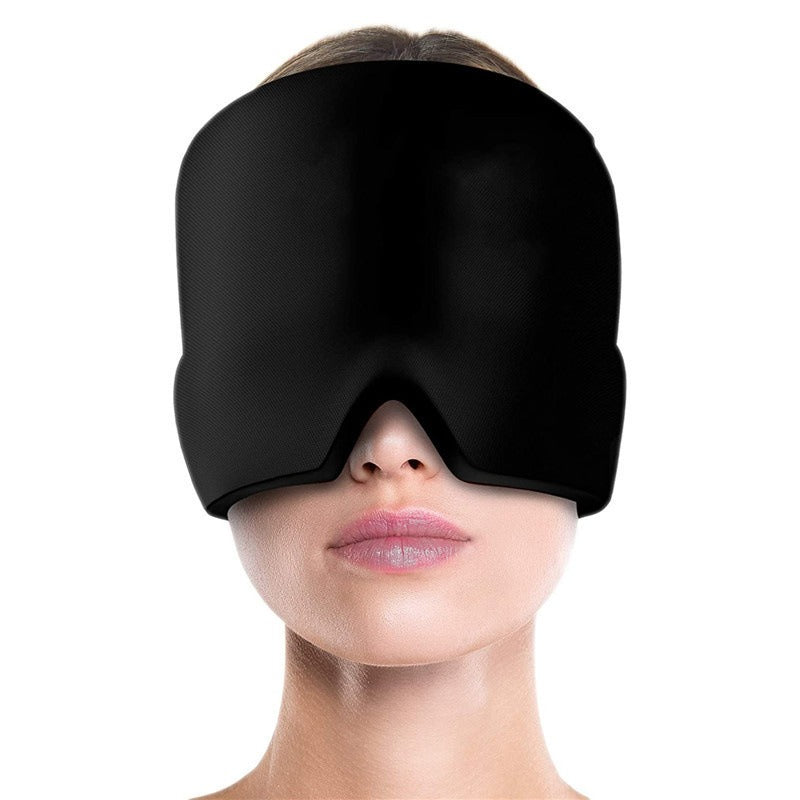 Full-Coverage Ice Gel Cap – black / Single layer (gel covering face)